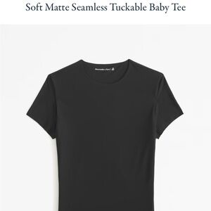 Abercrombie & Fitch Black Soft Matte Tuckable Tee